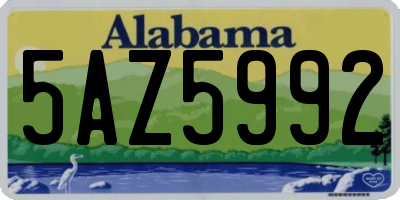 AL license plate 5AZ5992