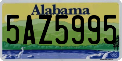 AL license plate 5AZ5995