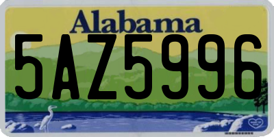 AL license plate 5AZ5996