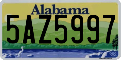 AL license plate 5AZ5997