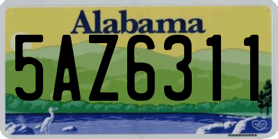 AL license plate 5AZ6311