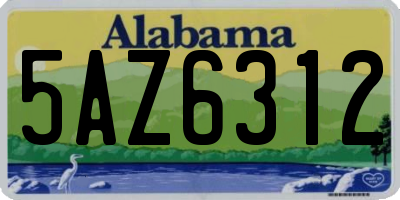 AL license plate 5AZ6312