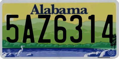 AL license plate 5AZ6314