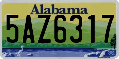AL license plate 5AZ6317