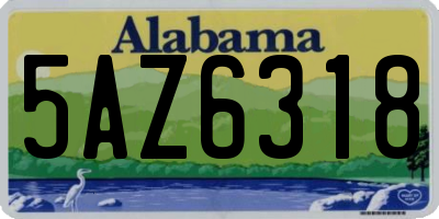 AL license plate 5AZ6318