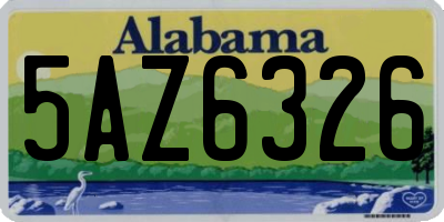 AL license plate 5AZ6326