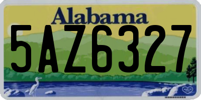 AL license plate 5AZ6327