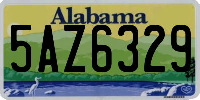 AL license plate 5AZ6329