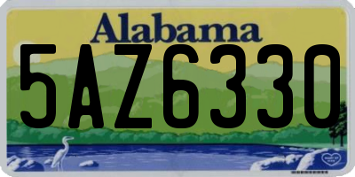 AL license plate 5AZ6330