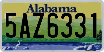 AL license plate 5AZ6331
