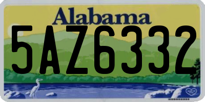 AL license plate 5AZ6332