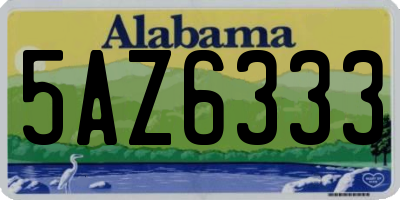 AL license plate 5AZ6333
