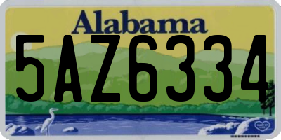 AL license plate 5AZ6334