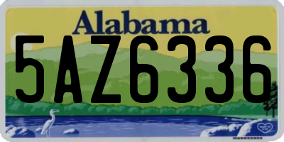 AL license plate 5AZ6336