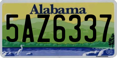 AL license plate 5AZ6337