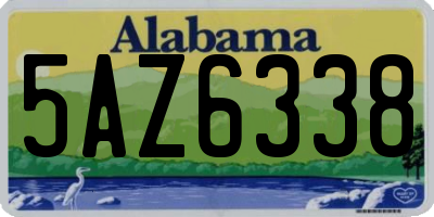 AL license plate 5AZ6338