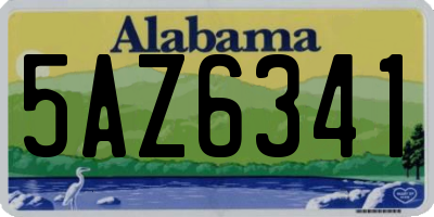 AL license plate 5AZ6341
