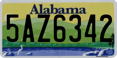 AL license plate 5AZ6342