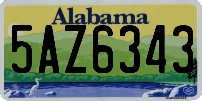AL license plate 5AZ6343