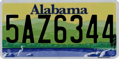 AL license plate 5AZ6344