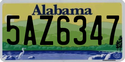AL license plate 5AZ6347