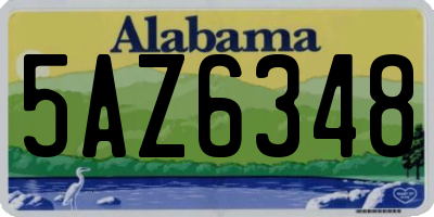 AL license plate 5AZ6348