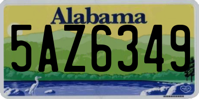 AL license plate 5AZ6349
