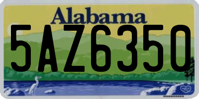 AL license plate 5AZ6350