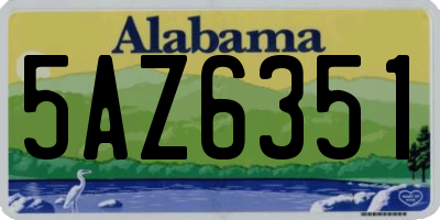 AL license plate 5AZ6351