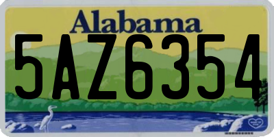 AL license plate 5AZ6354