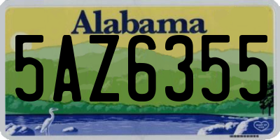 AL license plate 5AZ6355