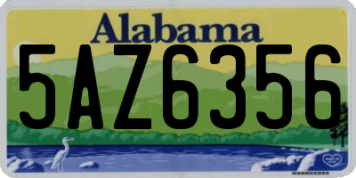 AL license plate 5AZ6356