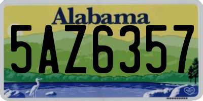 AL license plate 5AZ6357