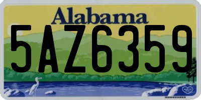 AL license plate 5AZ6359