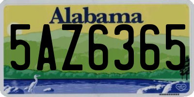 AL license plate 5AZ6365