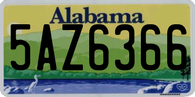 AL license plate 5AZ6366