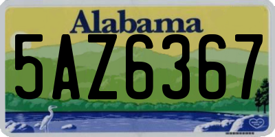 AL license plate 5AZ6367