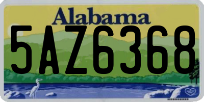 AL license plate 5AZ6368