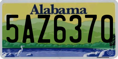AL license plate 5AZ6370