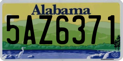 AL license plate 5AZ6371