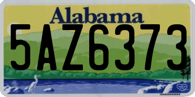 AL license plate 5AZ6373