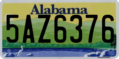 AL license plate 5AZ6376
