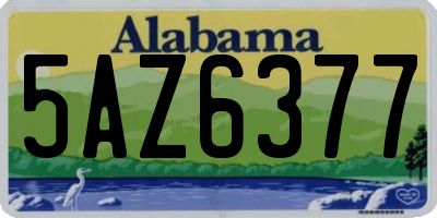 AL license plate 5AZ6377
