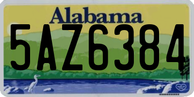 AL license plate 5AZ6384