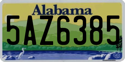 AL license plate 5AZ6385
