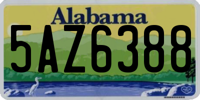 AL license plate 5AZ6388