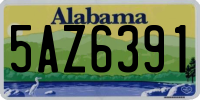 AL license plate 5AZ6391