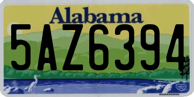 AL license plate 5AZ6394