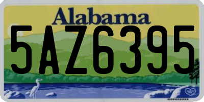 AL license plate 5AZ6395