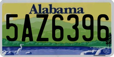 AL license plate 5AZ6396